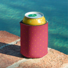 Enfriador De Latas Rojo Magenta Rosa Con Manchas Naranjas De Pez Dora