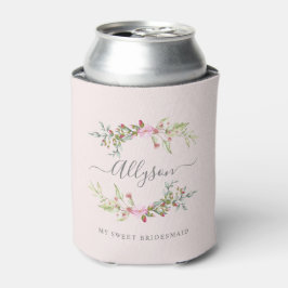 Enfriador De Latas Romantic Garland in Floral Pink for Bridemaid