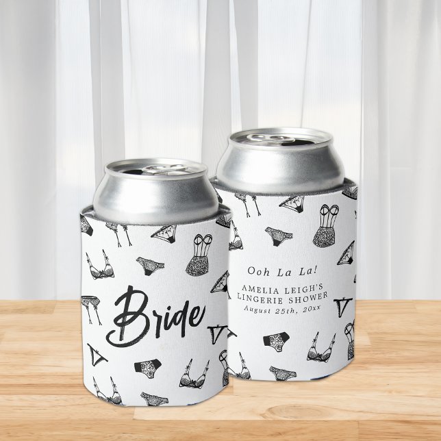Enfriador De Latas Ropa Interior Moderna de Novia con Letra Caligráfi (Subido por el creador)