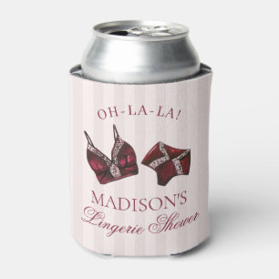 Enfriador De Latas Ropa Interior Roja Borgoña Favor de Despedida de S