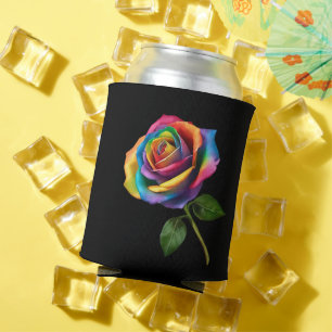 Enfriador De Latas Rosa de arcoiris de largo tamaño-