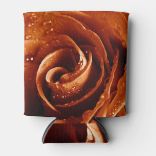Enfriador De Latas Rosa, gotitas de agua, belleza.