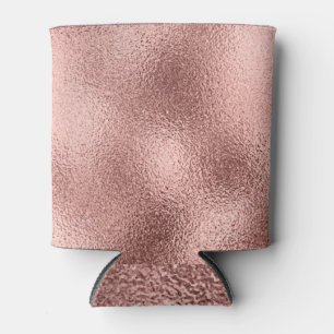 Enfriador De Latas Rosa Metálico Oro: Vintage Shine.