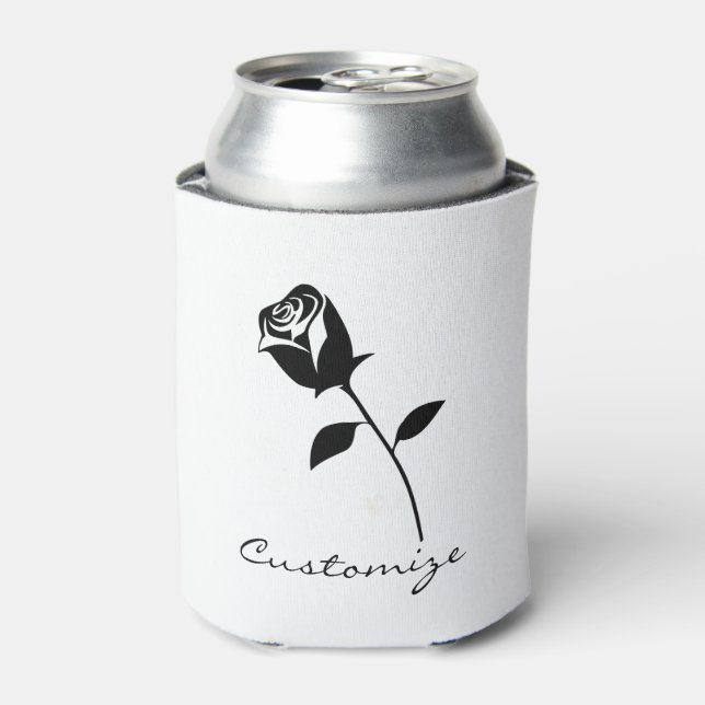 Enfriador De Latas Rosa negro Valentine Flor Thunder_Cove (Lata Anverso)