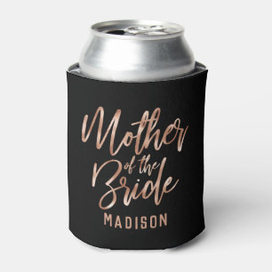 Enfriador De Latas Rosa Oro Moderno Boda Madre de la novia