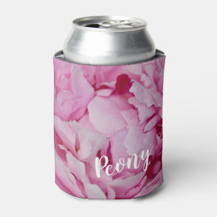 Enfriador De Latas Rosa Peony Blossom para los amantes de las flores 