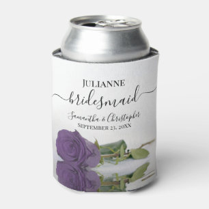 Enfriador De Latas Rosa Púrpura Ametista Elegante Boda Dama de Honor