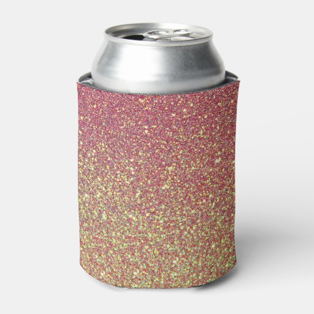 Enfriador De Latas Rosa Purpurinoso personalizado moderno (Lata Anverso)