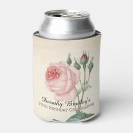 Enfriador De Latas Rosa Vintage 70.º Refrigerador de bebidas de la ce