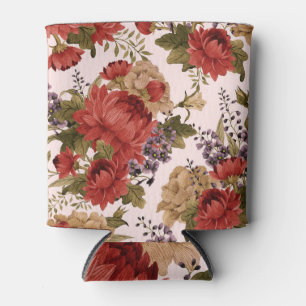 Enfriador De Latas Rosas de crisantemo acuarela: sin foco floral