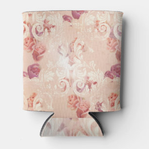 Enfriador De Latas Rosas de época Patrón de ornamentos barrocos