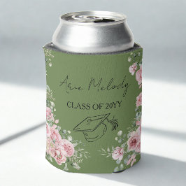 Enfriador De Latas Rosas Rosadas Modernas Felicitaciones Graduación