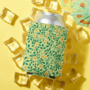 Enfriador De Latas Rosas silvestres en amarillo y verde
