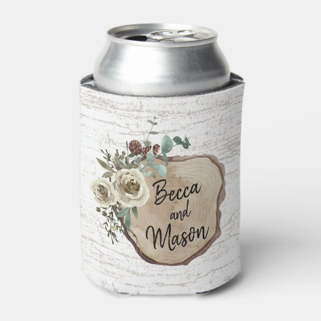Enfriador De Latas Rosas y nombres de las acuarelas de la rebanada de (Lata Anverso)