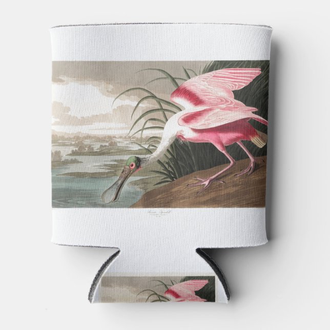 Enfriador De Latas Roseate Spoonbill Vintage (Anverso)