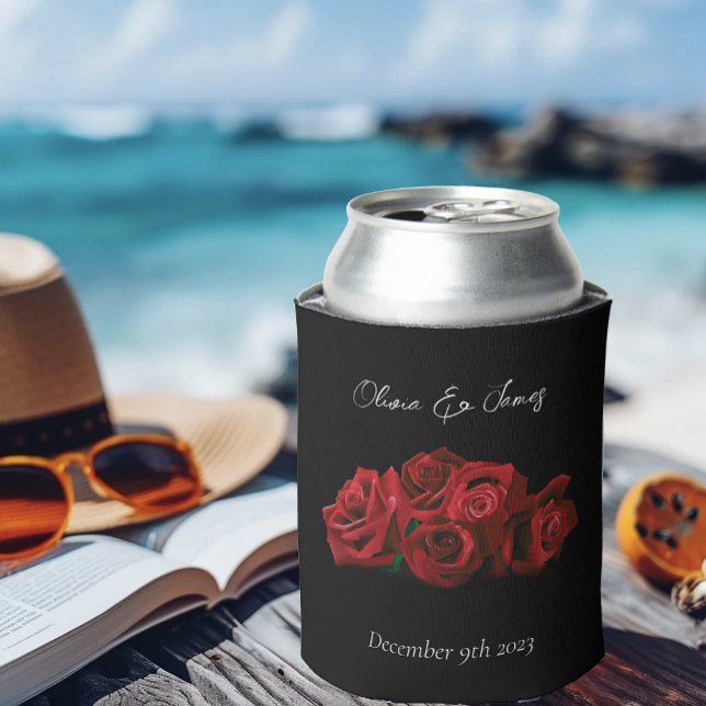 Enfriador De Latas Roses rojos blancos negros (Subido por el creador)