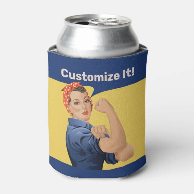 Enfriador De Latas Rosie the Riveter (Lata Anverso)