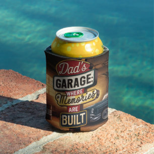 Enfriador De Latas Rótulo automotriz de la época de moda de los garaj