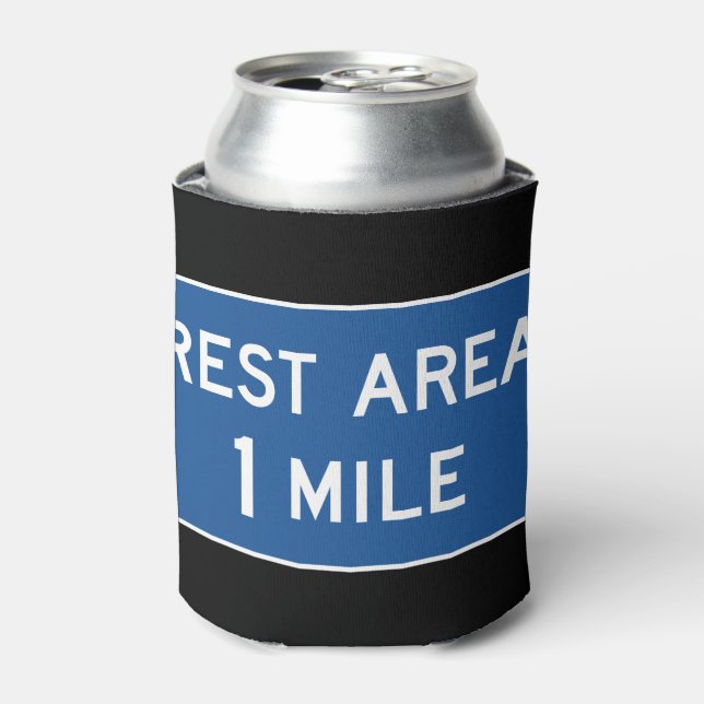 Enfriador De Latas Rótulo de carretera de área de descanso (Lata Anverso)