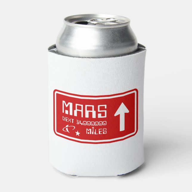 Enfriador De Latas Rótulo de la autopista de Marte (Lata Anverso)