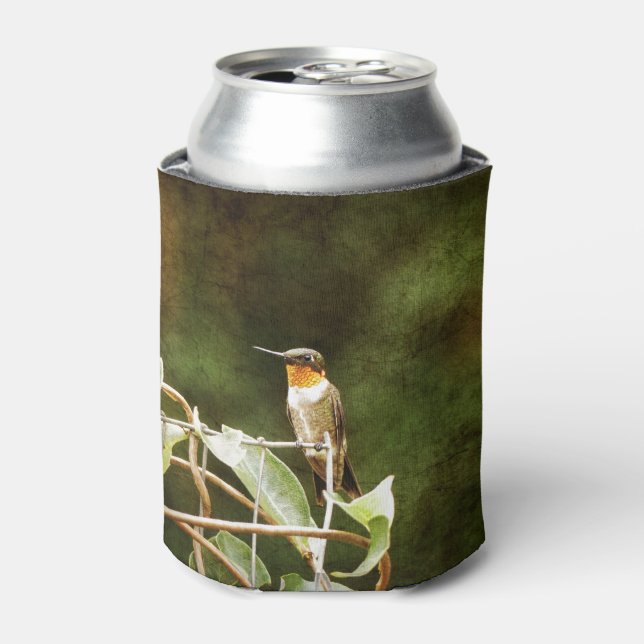 Enfriador De Latas Ruby Throed Hummingbird (Lata Anverso)