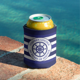 Enfriador De Latas Rueda de capitanes azul marino años de servicio ju