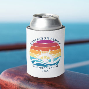 Enfriador De Latas Rueda de crucero Retro Sunset Family
