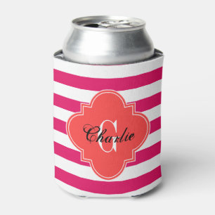 Enfriador De Latas rugby Raya Coral Rojo