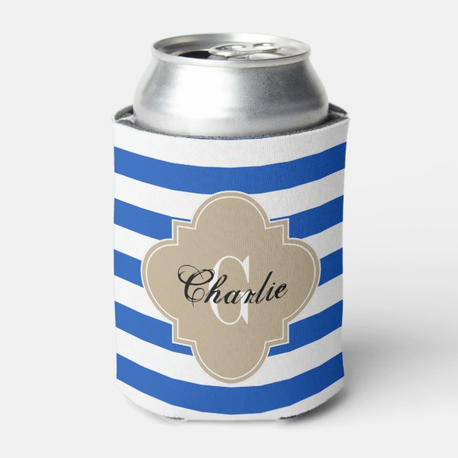 Enfriador De Latas rugby Raya Khaki (Lata Anverso)