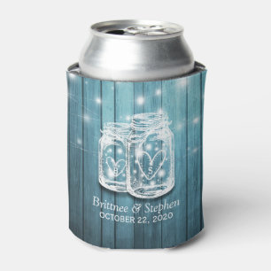 Enfriador De Latas Rustic Wood Mason Jar String ilumina ducha de matr