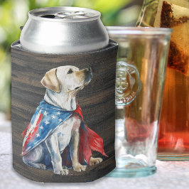 Enfriador De Latas Rústica del perro recuperador de labrador patrióti