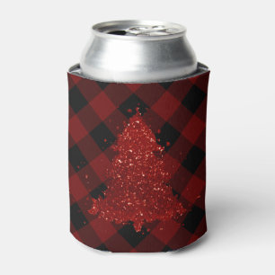 Enfriador De Latas Rústico Árbol de Navidad Rojo Jugado de búfalo mod