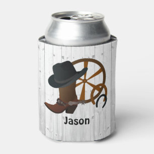 Enfriador De Latas Rústico de vaquero personalizado