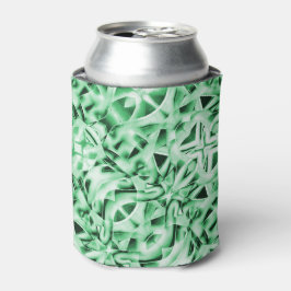 Enfriador De Latas Rústico o no, verde blanco raro corte entrelazado