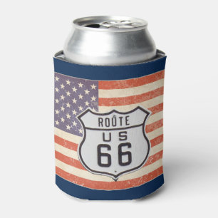 Enfriador De Latas Ruta 66 Bandera Americana