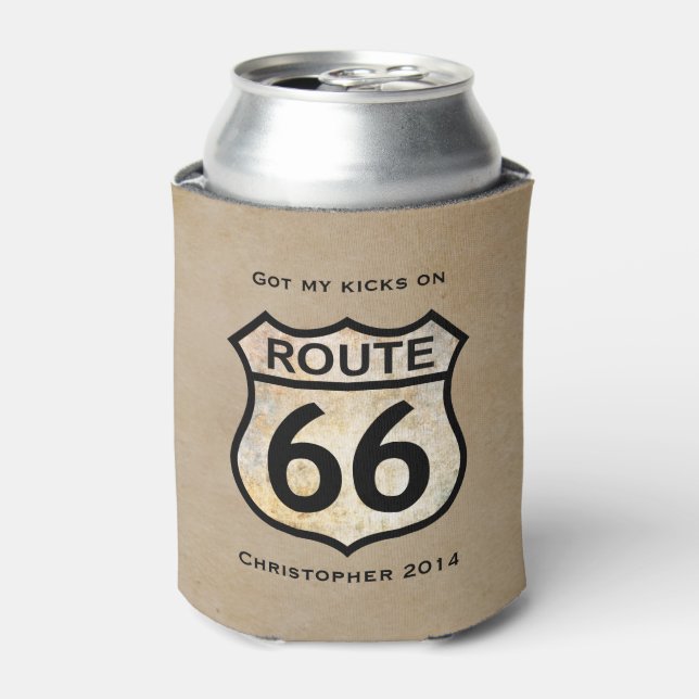 Enfriador De Latas Ruta 66 (personalizable) (Lata Anverso)