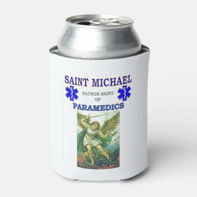 Enfriador De Latas SAINT de PARÁMEDICAS ST MICHAEL PATRON (Lata Anverso)