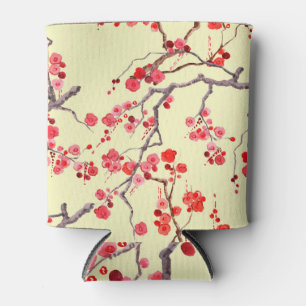 Enfriador De Latas Sakura Blossom Watercolor Patrón sin foco