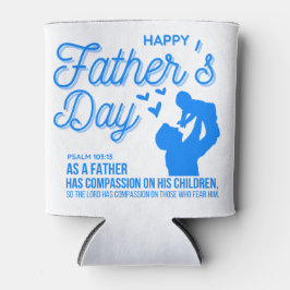 Enfriador De Latas Salmo del Día del Padre Feliz Cristiano Azul 103:1