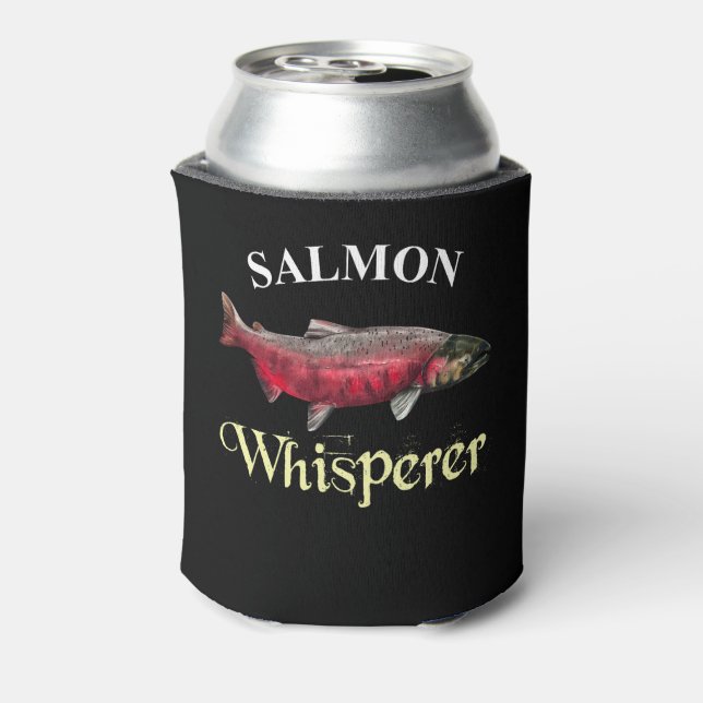 Enfriador De Latas Salmon Whisperer Dark (Reverso de la lata)
