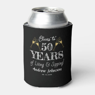 Enfriador De Latas ¡Salud a 50 años de vivir y beber! Cumpleaños