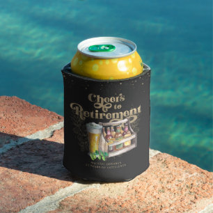 Enfriador De Latas ¡Salud por la Jubilación Personalizado Vintage