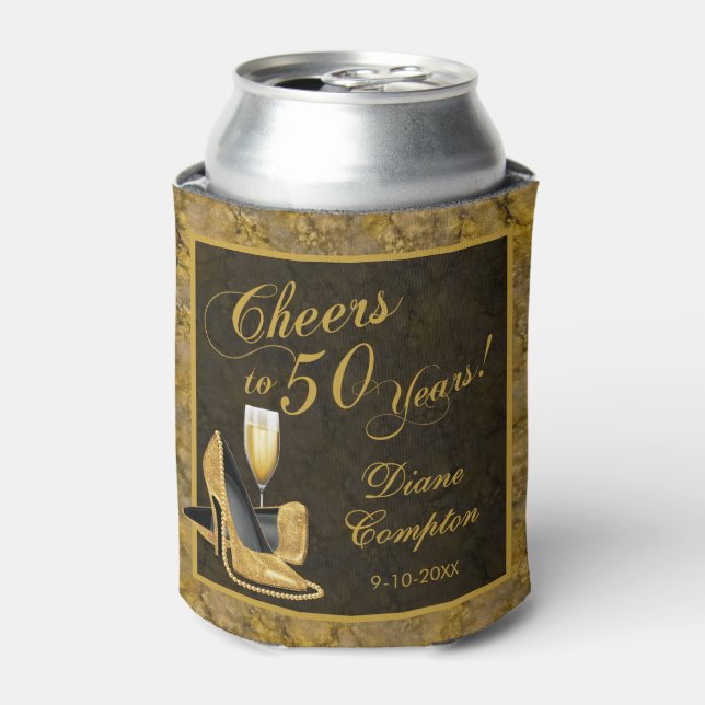 Enfriador De Latas Saludos a 50 años del oro negro (Lata Anverso)