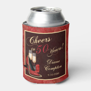 Enfriador De Latas Saludos a 50 años Red Gold Black