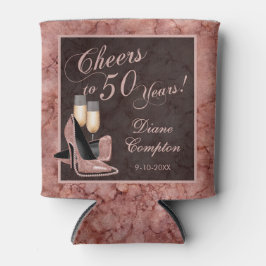 Enfriador De Latas Saludos a los 50 años de oro Rosa