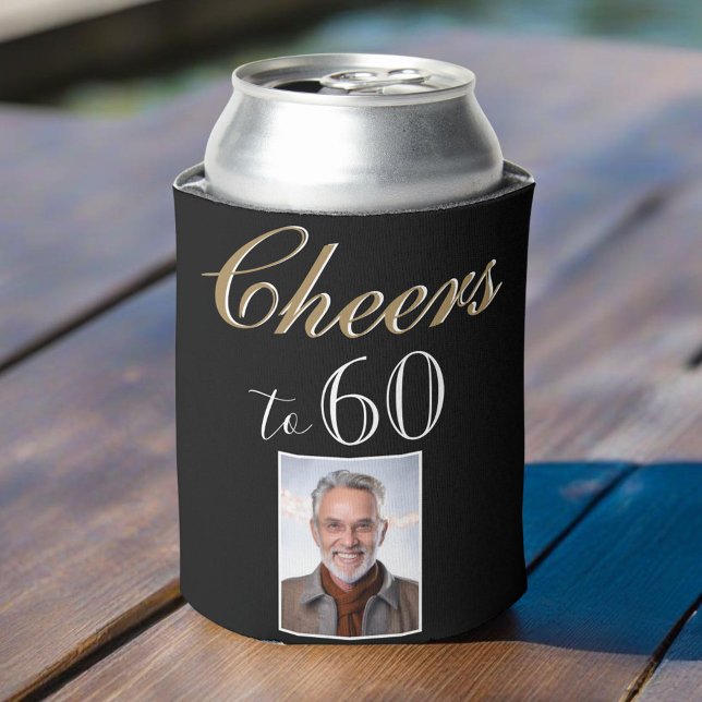 Enfriador De Latas Saludos al 60 Photo 60th Birthday Ca (Subido por el creador)