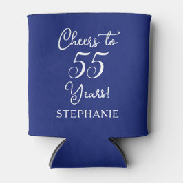 Enfriador De Latas Saludos azules de la marina a 55 años 55 cumpleaño