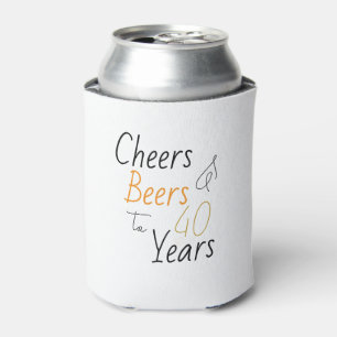 Enfriador De Latas Saludos y cervezas 40 cumpleaños mínimo por fiesta