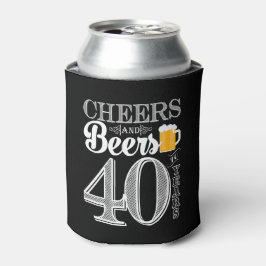 Enfriador De Latas Saludos y cervezas a 40 años Refrigerador de bebid