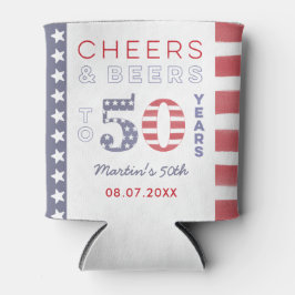 Enfriador De Latas Saludos Y Cervezas A 50 Años 50 Fiesta de Cumpleañ